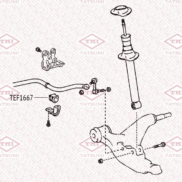 Втулка стабилизатора | перед | (Tatsumi). Артикул TEF1667