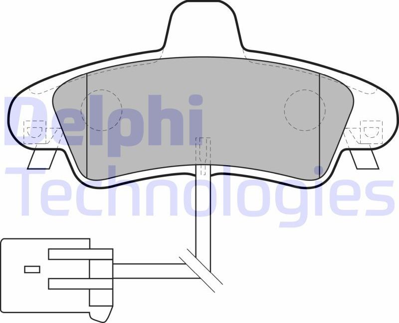 Тормозные колодки Delphi (Low-Metallic). Артикул LP1683