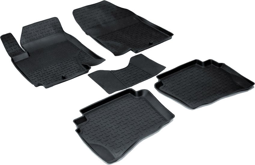 Коврики резиновые Seintex с высоким бортиком для салона Hyundai i20 2009-2014. Артикул 01680