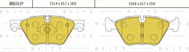 Колодки тормозные BMW 5 (F07/10/11)/ 6 (F06/12/13) / 7 (F01/02) 08- перед. (Blitz). Артикул BB0261P