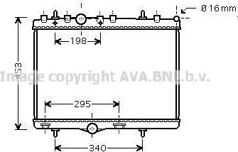 Радиатор охлаждения двигателя AVA для Peugeot 3008 I 2009-2016. Артикул PEA2255