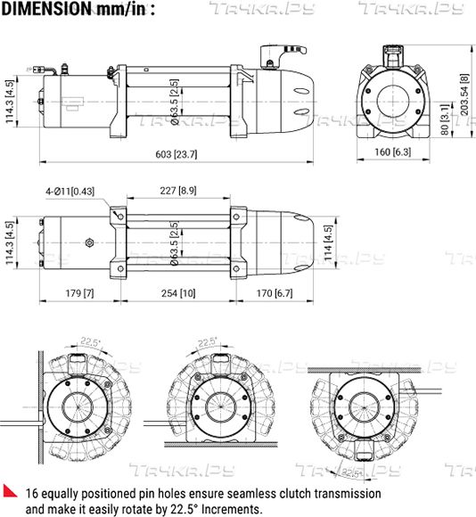 Лебёдка электрическая COMEUP Seal Slim 9500lbs 4309 кг 12В (Синтетический трос). Артикул 295014