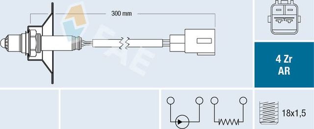 Лямбда-зонд (кислородный датчик) FAE для Toyota iQ 2009-2013. Артикул 75620