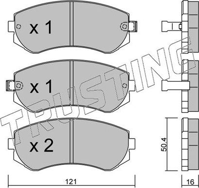 Тормозные колодки Trusting. Артикул 313.0