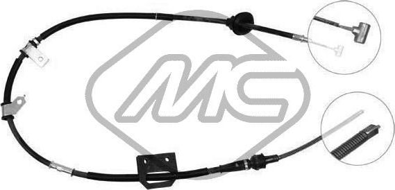 Трос ручника (тросик ручного тормоза) Metalcaucho правый для Suzuki Grand Vitara II 1998-2005. Артикул 83350