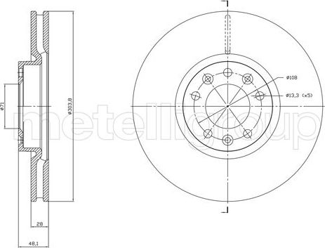 Тормозной диск Trusting для Opel Combo E 2018-2026. Артикул DF1848