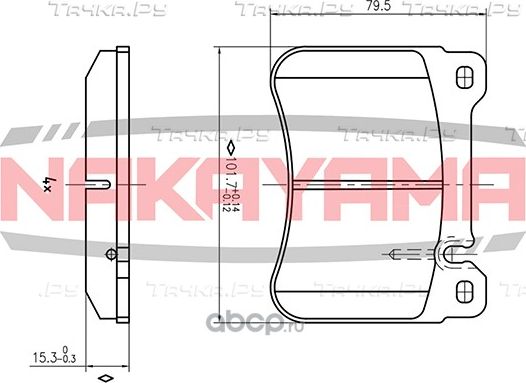 Колодки тормозные дисковые перед. MB C CLASS 02-07, CLK 05-09, SLK 05-11 (Nakayama). Артикул HP8650NY