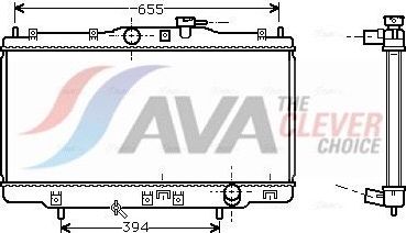 Радиатор охлаждения двигателя AVA. Артикул HD2118