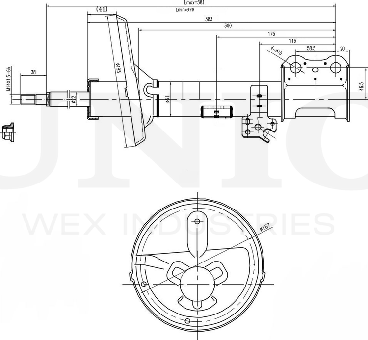 Амортизатор подвески (Unio). Артикул SAB-10116