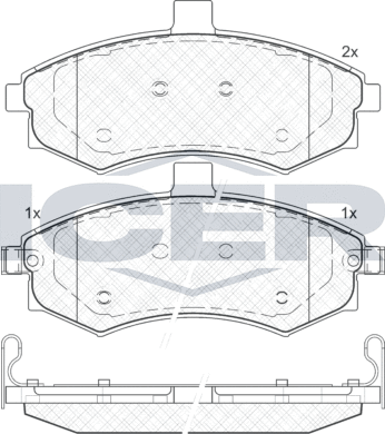 Тормозные колодки Icer. Артикул 181643