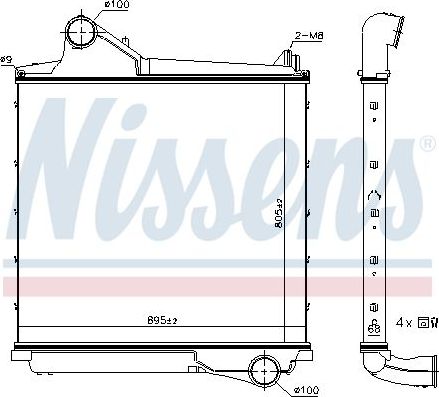 Интеркулер Nissens для Renault K 2013-2026. Артикул 961555