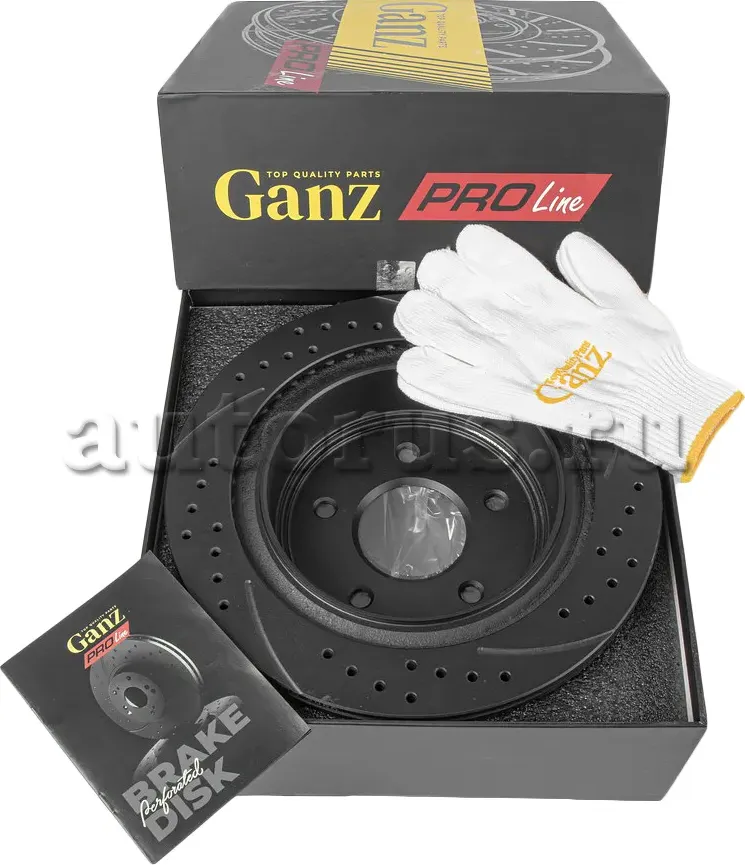 Диск тормозной задний перфорированный PRO-Line с покрытием (компл.2 шт) NISSAN Q (Ganz). Артикул GIJ06032S
