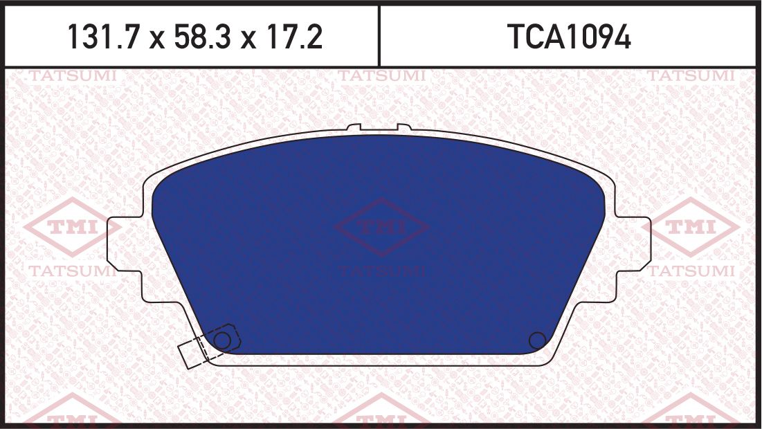 Колодки тормозные HONDA ACCORD 98- перед. (Tatsumi). Артикул TCA1094