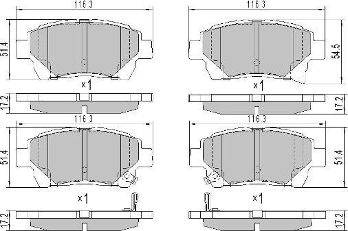Тормозные колодки Fremax. Артикул FBP-1604