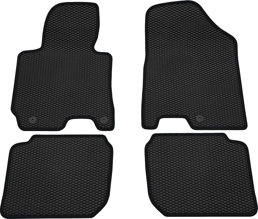 Коврики Rezkon EVA для салона Kia Cerato III 2013-2018 Черный кант. Артикул 9021010201