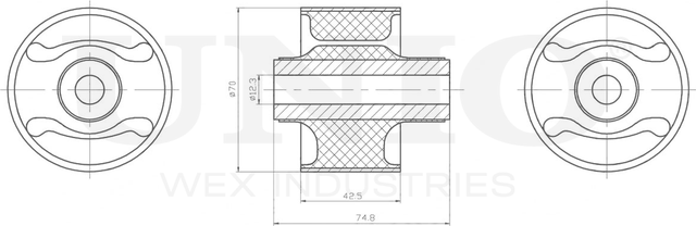 Сайлентблок рычага подвески (Unio). Артикул RMP-20100