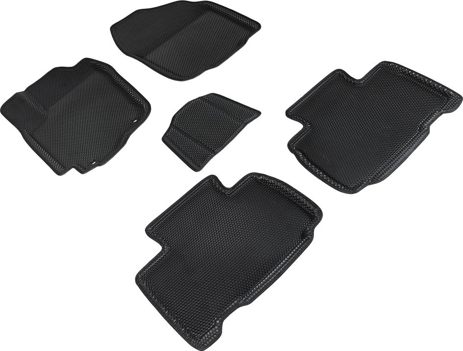 Коврики Seintex 3D EVA Соты для салона Toyota RAV4 IV 2013-2019 ЧЕРНЫЕ. Артикул 95223