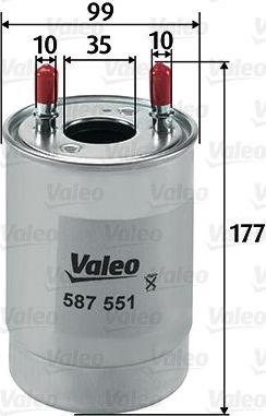 Топливный фильтр Valeo. Артикул 587551