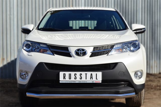 Защита RusStal переднего бампера секции d63 для Toyota RAV4 IV 2013-2015. Артикул TR4Z-001282