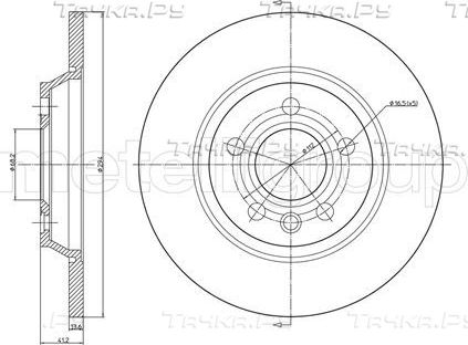 Тормозной диск Metelli задний для Ford Galaxy I 2000-2006. Артикул 23-0767C