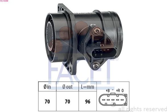 Датчик расхода воздуха Facet Made in Italy - OE Equivalent. Артикул 10.1509