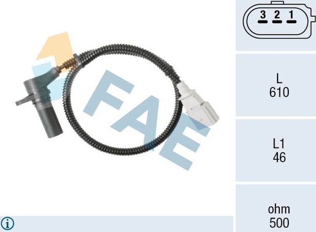 Датчик положения коленвала FAE для Volkswagen Lupo 1999-2005. Артикул 79115