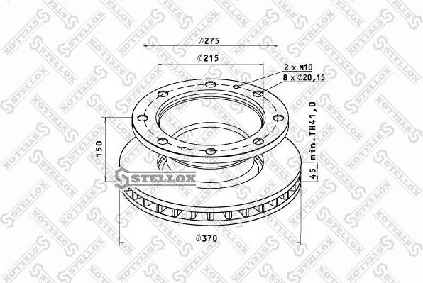 Тормозной диск Stellox передний для IVECO EuroCargo I, II, III 1991-2015. Артикул 85-00781-SX