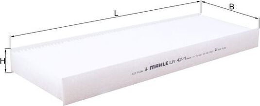 Салонный фильтр Mahle-Knecht. Артикул LA 42/1