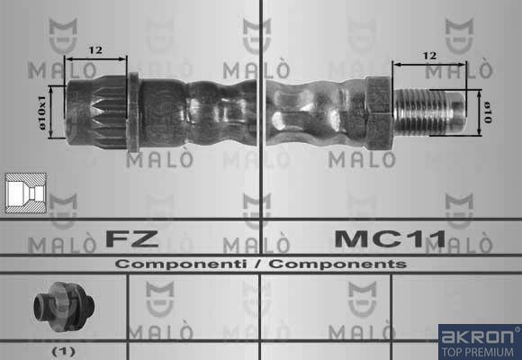 Тормозной шланг Malò. Артикул 81310