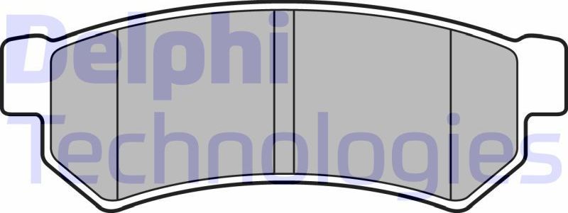 Тормозные колодки Delphi (Low-Metallic). Артикул LP2502