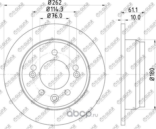 Диск тормозной (TI-Guar). Артикул TG584111H300