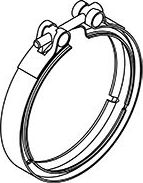 Хомут глушителя Dinex для Volvo  FMX II 2013-2026. Артикул 8AL016