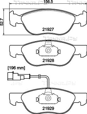 Тормозные колодки Mintex задние для Nissan Avenir W11 1998-2005. Артикул MDB2687