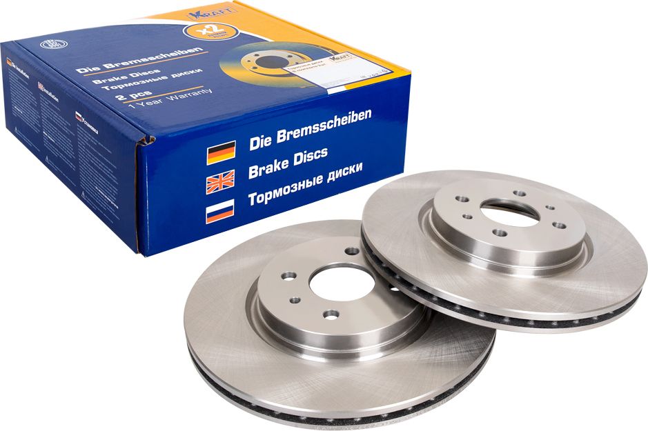 Диск тормозной ВАЗ 1118 R15 перед.вент. (Kraft). Артикул KT016008