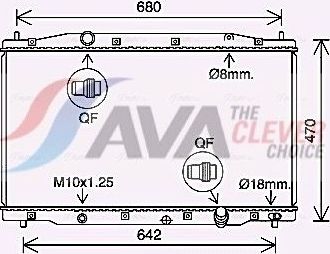 Радиатор охлаждения двигателя AVA ** CLEVER FIT **. Артикул HD2315