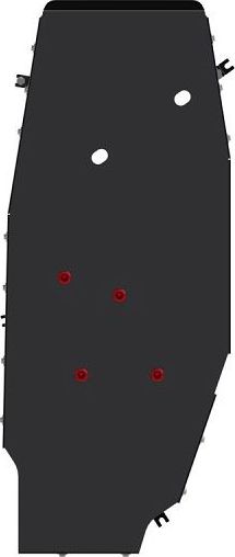 Защита Шериф (2,5 мм) для топливного бака Geely Atlas 2018-2021. Артикул 28.4301