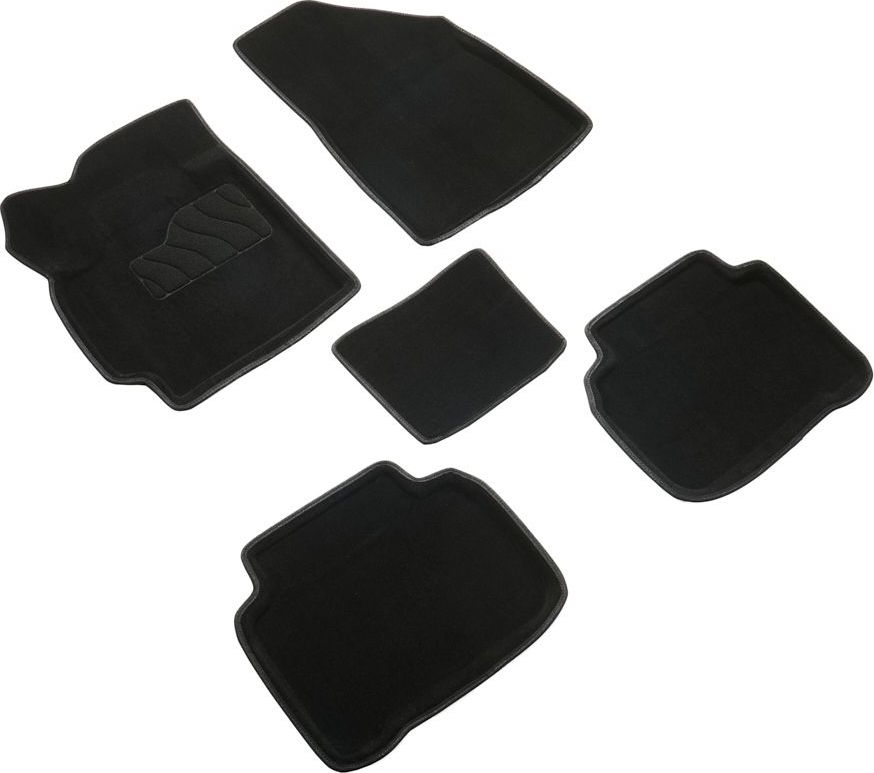 Коврики Seintex 3D ворсовые для салона Changan CS55 Plus 2019-2026 ЧЕРНЫЕ. Артикул 99260