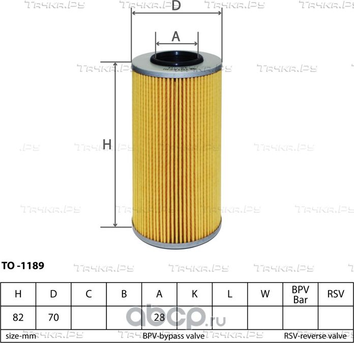 TOTACHI TO-1189 O-116 04152-31060 MANN HU 7009 z Totachi. Артикул TO1189