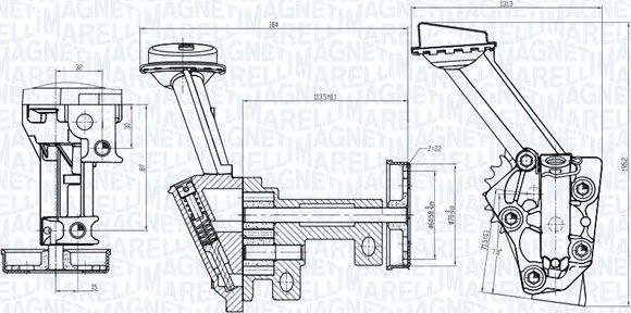 Масляный насос Magneti Marelli. Артикул 351516000043