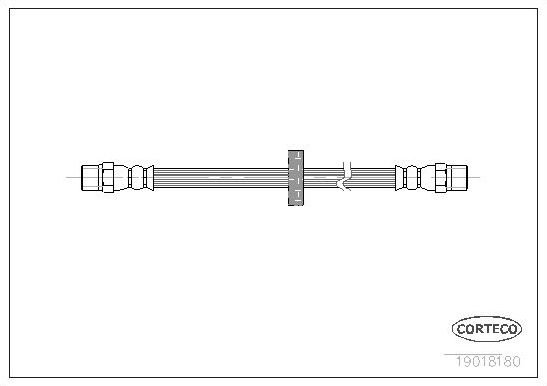 Тормозной шланг Corteco задний для Volkswagen Scirocco II 1980-1992. Артикул 19018180