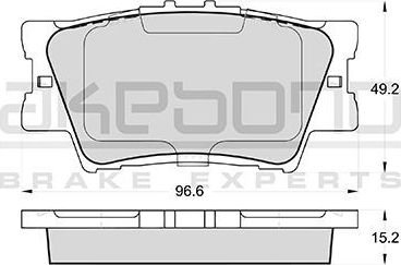 Тормозные колодки Akebono Standard. Артикул AN-733K