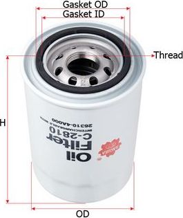 Масляный фильтр Sakura. Артикул C-2810