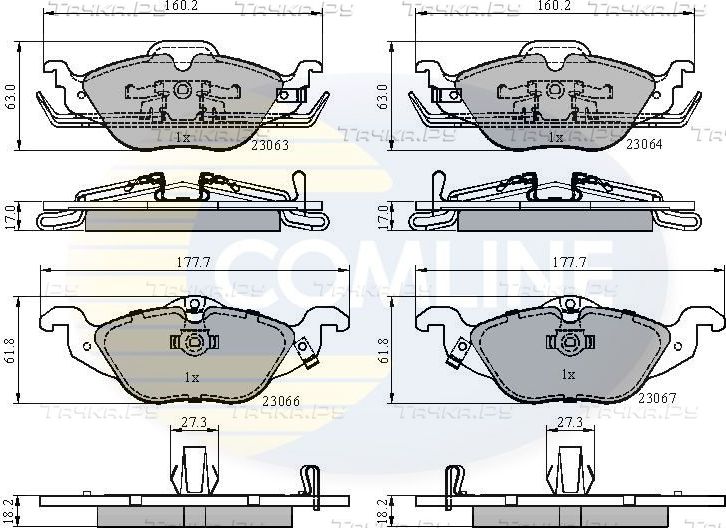 Тормозные колодки Comline Comline передние для Chevrolet Corsa 1994-2002. Артикул CBP3584
