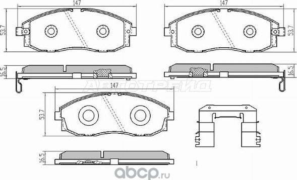 Колодки тормозные FR HYUNDAI H1STAREX 97-06PORTE (SAT). Артикул ST581014AA81