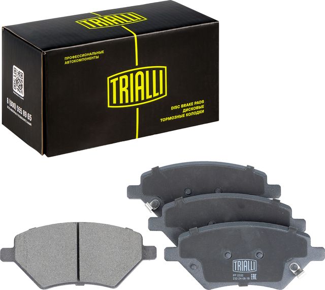 Тормозные колодки Trialli (Low-Metallic) передние для Chery Tiggo 8 Pro I 2021-2026. Артикул PF 2332