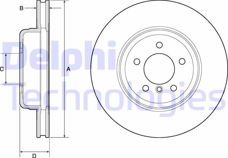 Тормозной диск Delphi. Артикул BG9159C