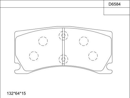 Тормозные колодки Asimco задние для Jaguar XK II 2006-2014. Артикул KD6584