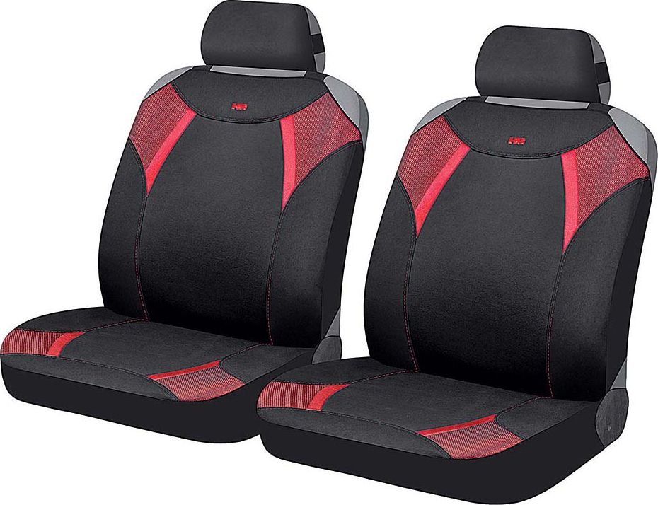 Накидки универсальные Hadar Rosen Viper Glossy на передние сидения авто, цвет Черный/Красный/Красный. Артикул 21367