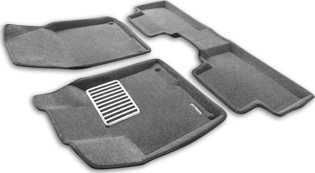 Коврики текстильные Euromat 3D Lux для салона Geely Coolray 2019-2026 Серые. Артикул EM3D-001407G