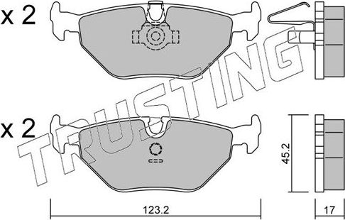 Тормозные колодки Trusting. Артикул 219.0